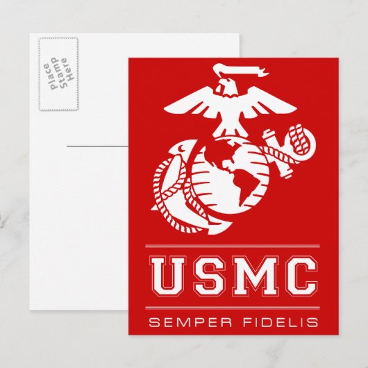 USMC Semper Fidelis [Semper Fi] ポストカード (正面/裏面)