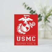 USMC Semper Fidelis [Semper Fi] ポストカード (スタンド正面)