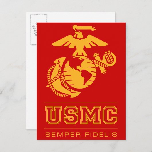 USMC Semper Fidelis [Semper Fi] ポストカード (正面/裏面)