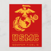 USMC Semper Fidelis [Semper Fi] ポストカード (正面)
