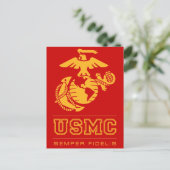 USMC Semper Fidelis [Semper Fi] ポストカード (スタンド正面)