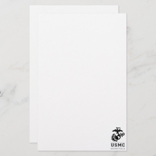 USMC Semper Fidelis [Semper Fi] 便箋 (正面/裏面)