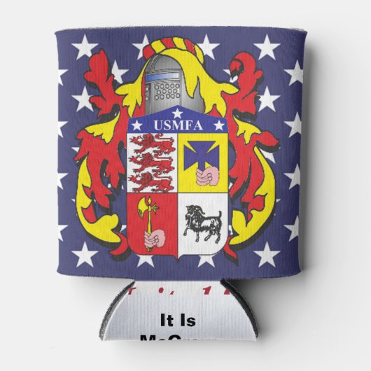 USMFAロゴクーラーボックス 缶クーラー (正面)