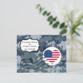 USNネイビー日付とアメリカのハートを保存 案内ポストカード (スタンド正面)