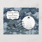 USNネイビー日付を保存&結婚のガウン 案内ポストカード (正面)