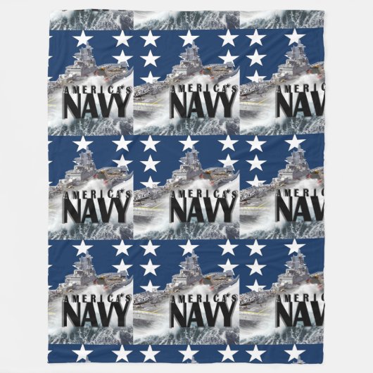 USNAVYFANMERCH、 フリースブランケット (正面)