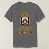 USNS心地よいがイラク大海賊版と戦うSVC Tシャツ (デザイン正面)