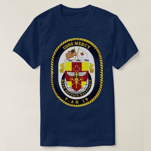 USNS Mercy TAH19 wo Txt Tシャツ (デザイン正面)