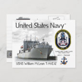 USNS WILLIAM MCLEAN T-AKE-12貨物船 – はがき (正面/裏面)