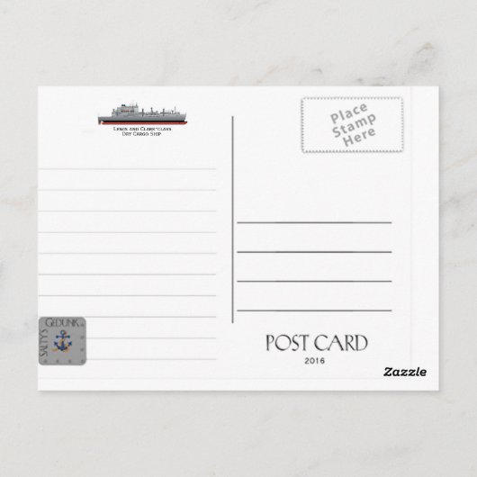 USNS WILLIAM MCLEAN T-AKE-12貨物船 – はがき (裏面)