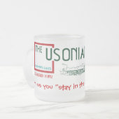 Usonianのインのロゴ-マグ フロストグラスマグカップ (正面左)