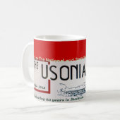 Usonianのイン記念日のロゴのマグ コーヒーマグカップ (正面左)