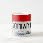 Usonianのイン記念日のロゴのマグ コーヒーマグカップ (中央)