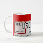 Usonianのイン記念日のロゴのマグ コーヒーマグカップ (左)