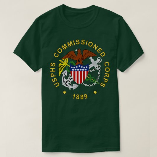 USPHS Commended Corps wo BackGrd Tシャツ (デザイン正面)