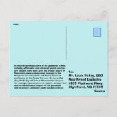 USPSへようこそLouis DeJoy ポストカード (裏面)