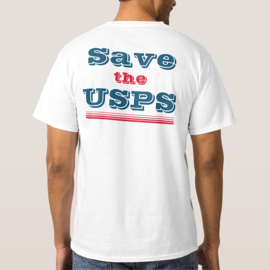 USPS救の Tシャツ (裏面)