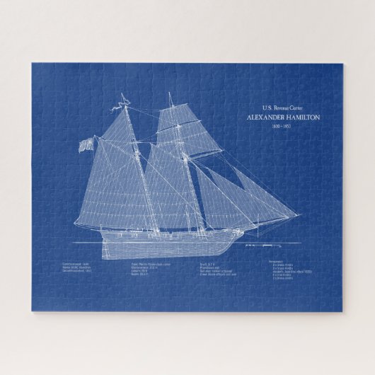 USRCアレクサンダーハミルトン – ABD ジグソーパズル (横)