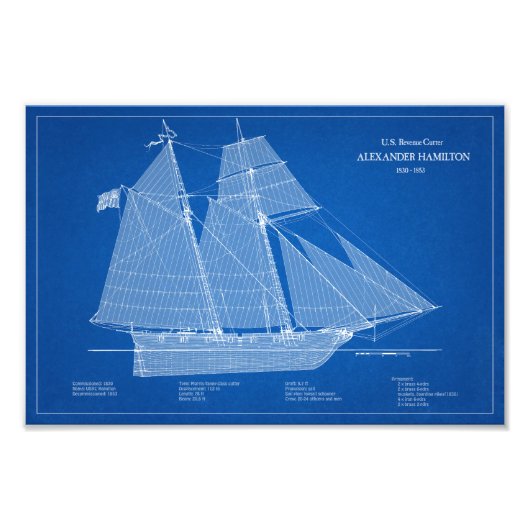 USRCアレクサンダーハミルトン – ABD フォトプリント (正面)
