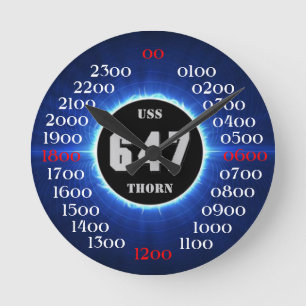 USSのとげ(DD-647) ラウンド壁時計