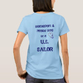 USSのボクサーの妻HOMEPORTのTシャツ Tシャツ (裏面)