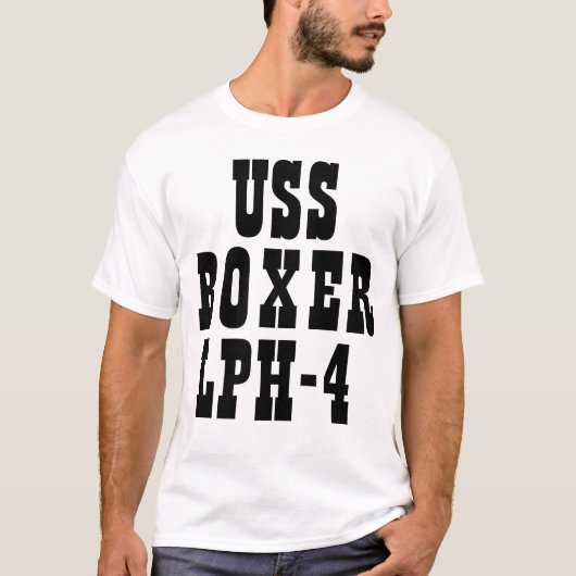 USSのボクサー(LPH-4) Tシャツ (正面)