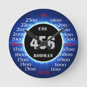 USSのロッドマン(DD-456) ラウンド壁時計