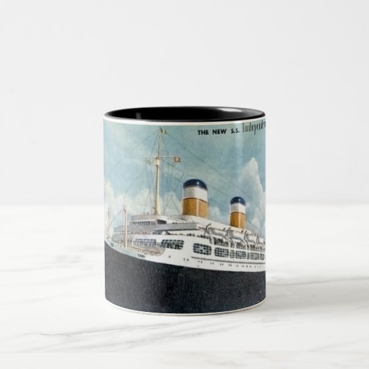 USSの独立及びSS憲法のヴィンテージ ツートーンマグカップ (中央)