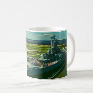 USSアラバマバトルシップモバイルアラバマUSA コーヒーマグカップ