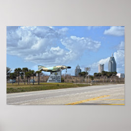 USSアラバマ戦艦メモリアル公園標識 ポスター