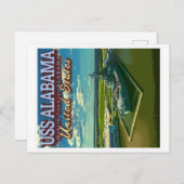USSアラバマ戦艦 - アラバマ州モバイル アメリカ合衆国 ポストカード (正面/裏面)