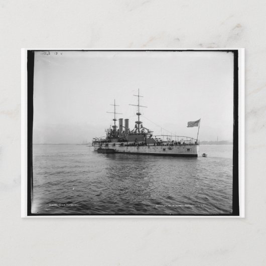USSアラバマ戦艦c1902ヴィンテージ ポストカード (正面)
