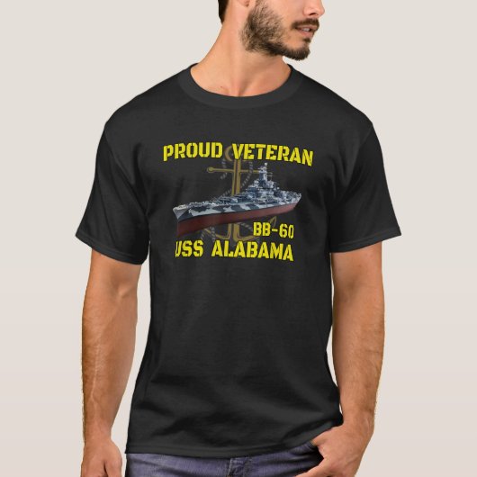 USSアラバマBB 60戦艦退役軍人日父G Tシャツ (正面)