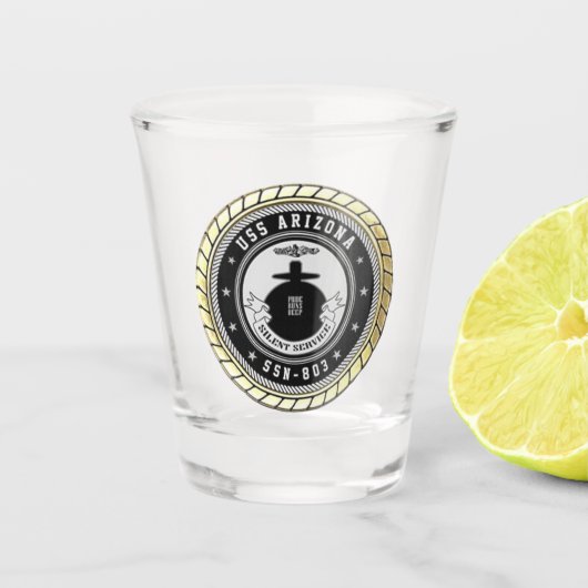 USSアリゾナ(SSN-803) ショットグラス (正面)