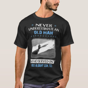 USSアルバニーSSN753潜水艦退役軍人デイファーザーダ Tシャツ