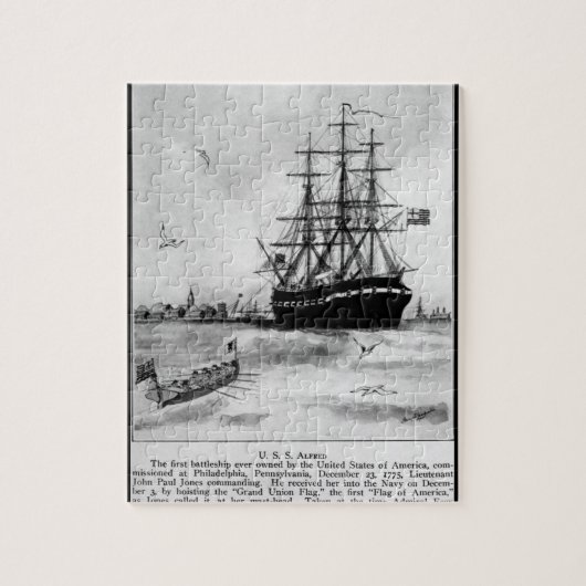 USSアルフレッド。最初の戦艦ever_Warイメージ ジグソーパズル (縦)