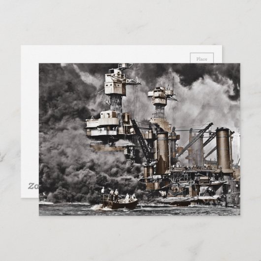 USSウェストバージニア ポストカード (正面/裏面)