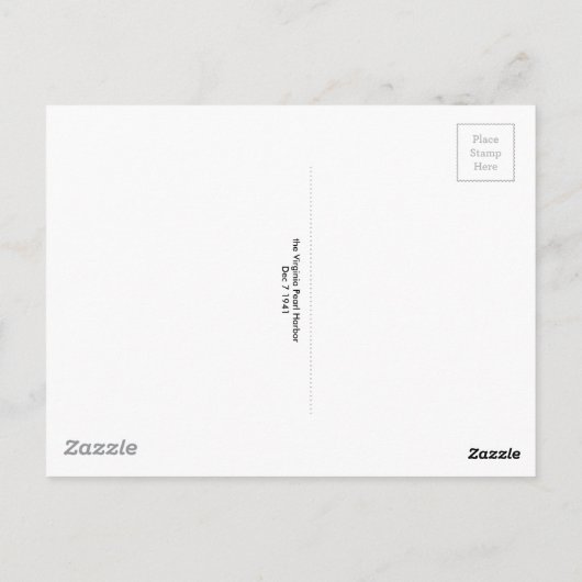 USSウェストバージニア ポストカード (裏面)