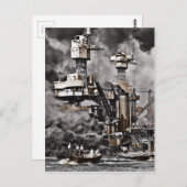 USSウェストバージニア ポストカード (正面/裏面)