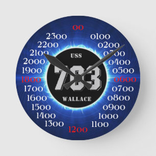 USSウォーレスL. Lind (DD-703) ラウンド壁時計
