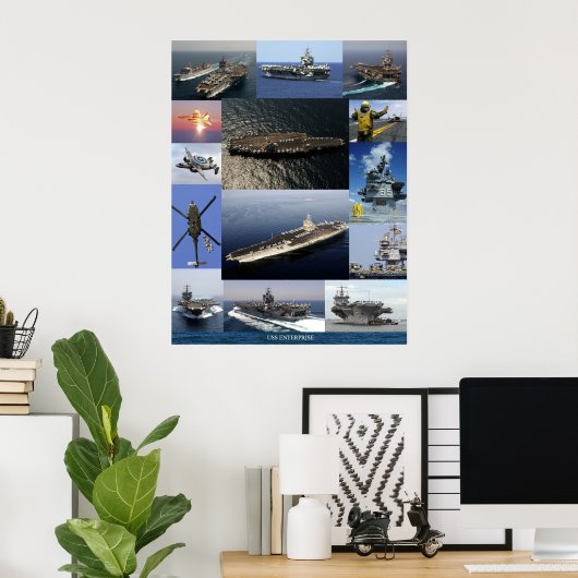USSエンタープライズコラージュ ポスター (ホームオフィス)