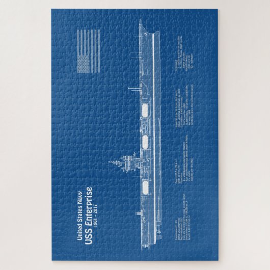 USSエンタープライズ – 出荷設計図プランABD ジグソーパズル (縦)