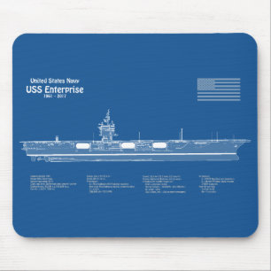 USSエンタープライズ – 出荷設計図プランABD マウスパッド