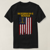 USSエンタープライズCVN65 CVAN65航空機キャリアヴェータ Tシャツ (デザイン正面)