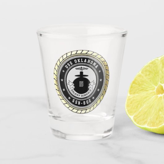 USSオクラホマ(SSN-802) ショットグラス (正面)