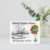 USSカタワバATA-210補助タグ ポストカード (スタンド正面)