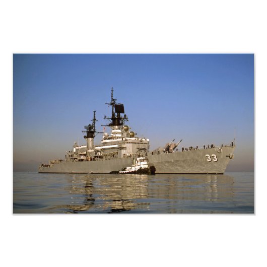 USSキツネCG-33 DLG-33海軍巡洋艦ガイドミサイル フォトプリント (正面)