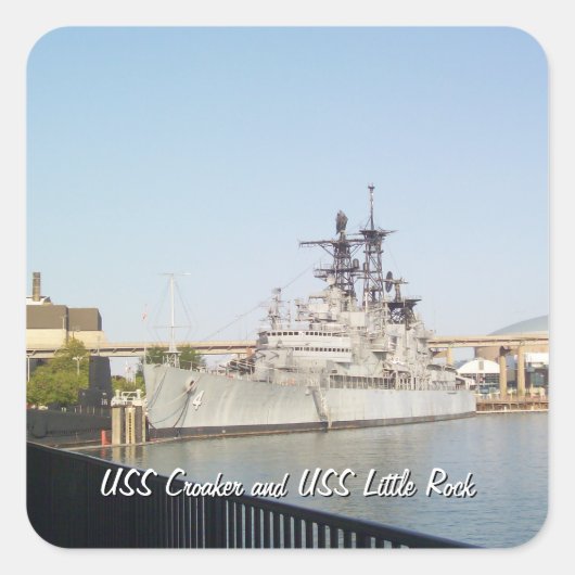 USSクローカーとUSSリトルロック スクエアシール (正面)