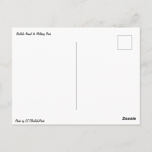 USSクローカーとUSSリトルロック ポストカード (裏面)