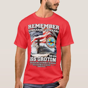USSグロトンSSN694潜水艦退役軍人を記憶 Tシャツ